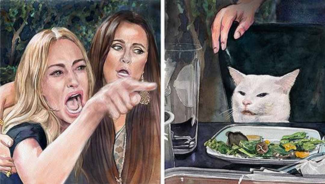 Biểu tượng meme nổi tiếng Woman yelling at Cat